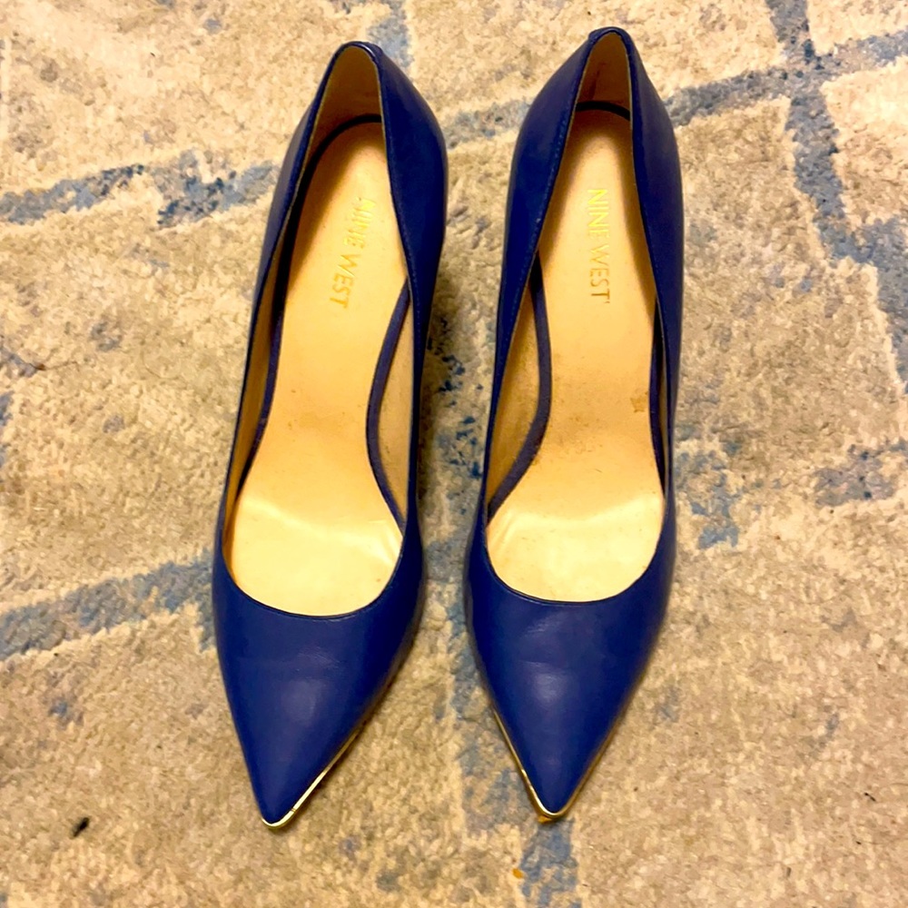 Nine West Royal Blue Heels size 8